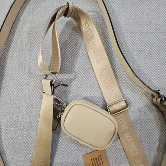 Steve Madden Sesame Bevelyn w/AirPod Case Crossbody Bag Purse Satchel NWT - Picture 11 of 13